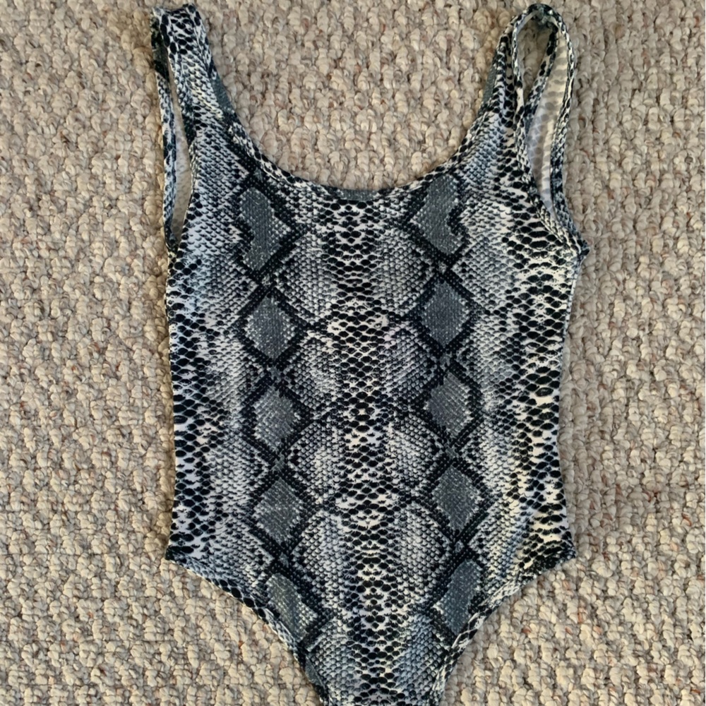 Printed Snake Skin Bodysuit